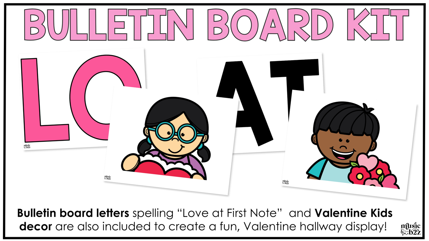 Valentines Day Music Craft Music Bulletin Board February Music Sub Plans