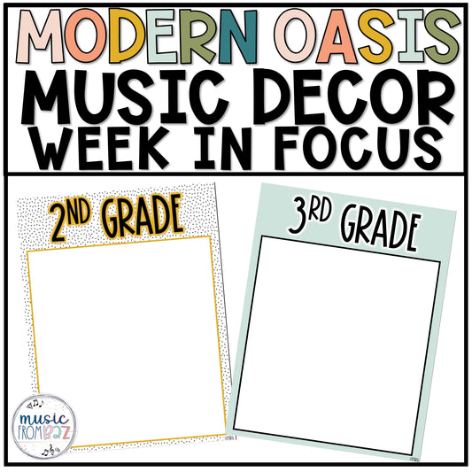Music Classroom Decor - Week in Focus - Music I Can Posters - Modern Oasis