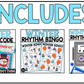 Winter Music Centers BUNDLE #1 Winter Rhythm Worksheets Music Games Sub Plans