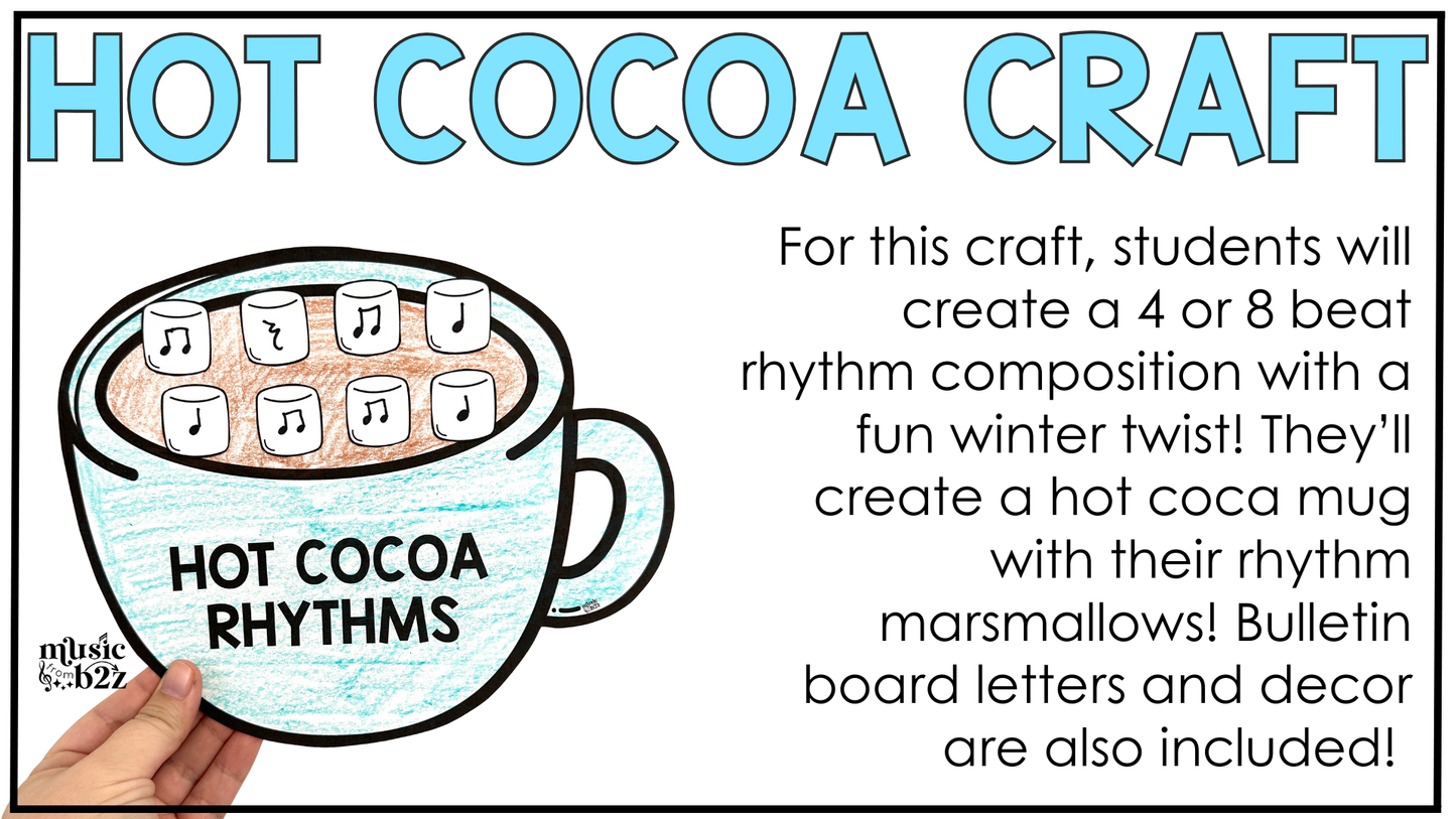 Winter Music Centers BUNDLE #2 Winter Rhythm Worksheets Music Games Sub Plans