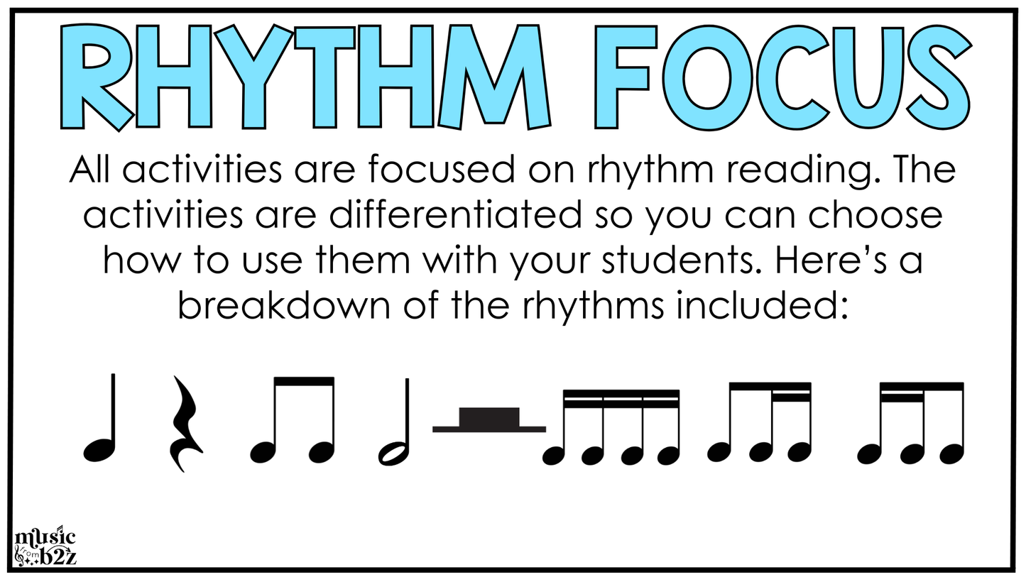 Winter Music Centers BUNDLE #2 Winter Rhythm Worksheets Music Games Sub Plans