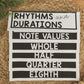 Rhythm Note Value Flipbook Worksheets Review Elementary Music Activity Centers