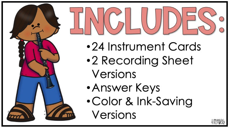 Instrument Families - Write the Room- Instruments of the Orchestra Activity