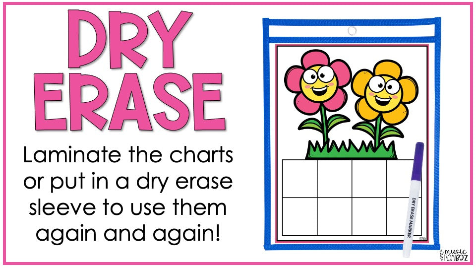Spring Music Composition - Rhythm Worksheet & Activities - Elementary Music Rhythm Lesson and Game - DIGITAL DOWNLOAD